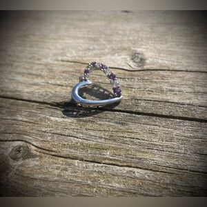 10k White Gold Heart Pendant (chain not included)